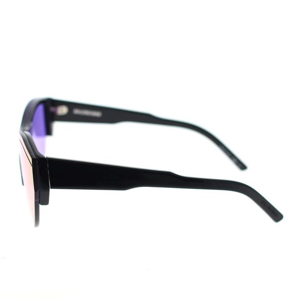 BALENCIAGA BB0004S PURPLE SKI CAT ACETATE MIRRORED SUNGLASSES KARDASHIAN JENNER - Picture 4 of 6